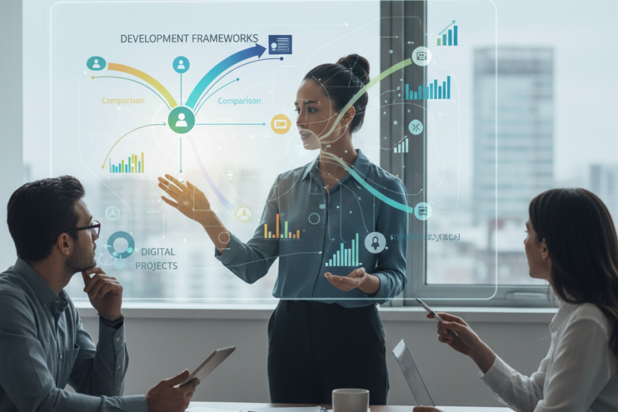 Un comparatif détaillé des différents frameworks de développement disponibles, a - frameworks de développement, comparatif, p