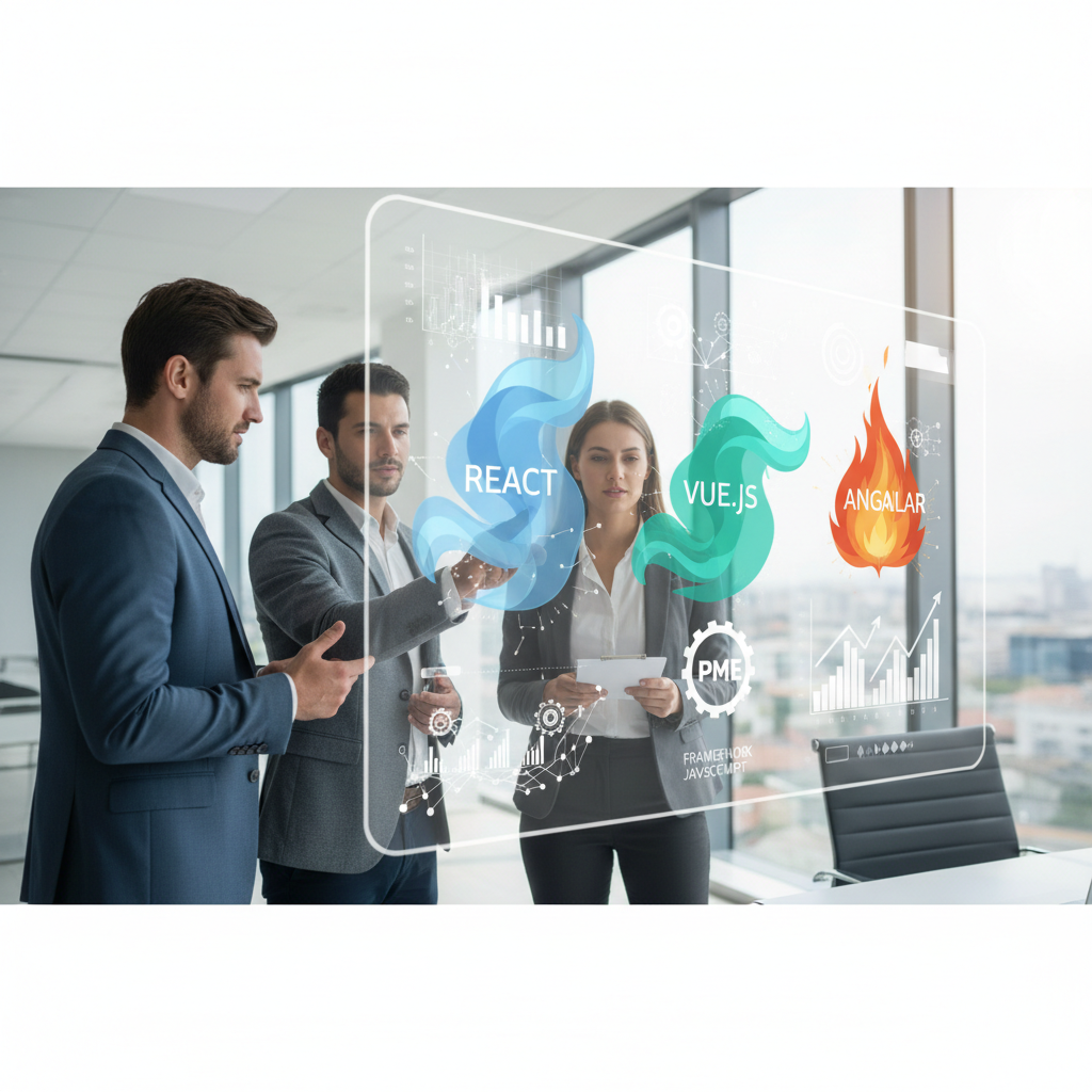 Optimisation front-end en 2026 : Le match React, Vue.js et Angular pour les PME