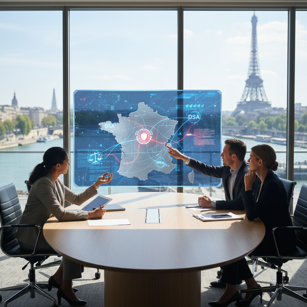 Implémentation DSA/DMA en France pour plateformes digitales