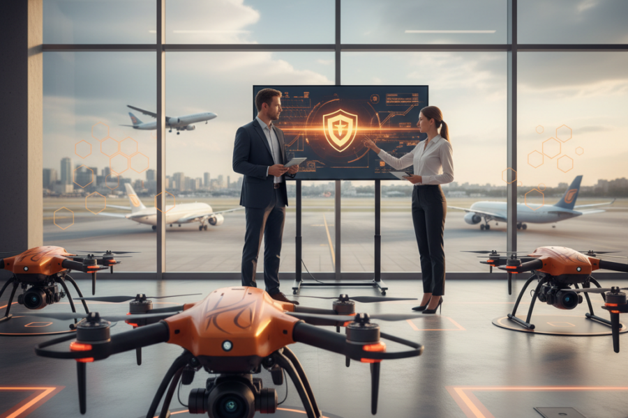 Sujet d'actualité identifié par veille éditoriale : Orange Drone Guardian : anti - orange, drone, guardian