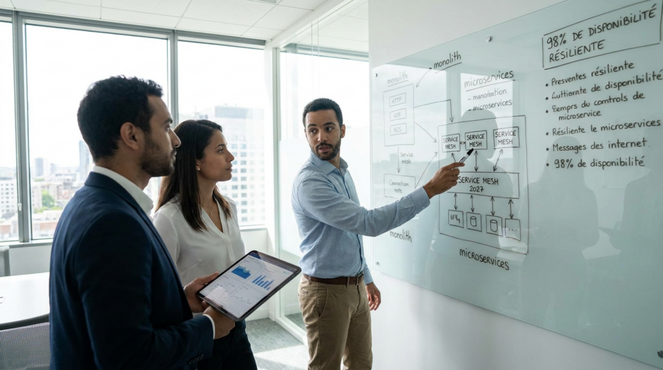 Face à l'explosion du trafic en phase de scaling, le choix entre refonte complèt - migration microservices, architecture scal