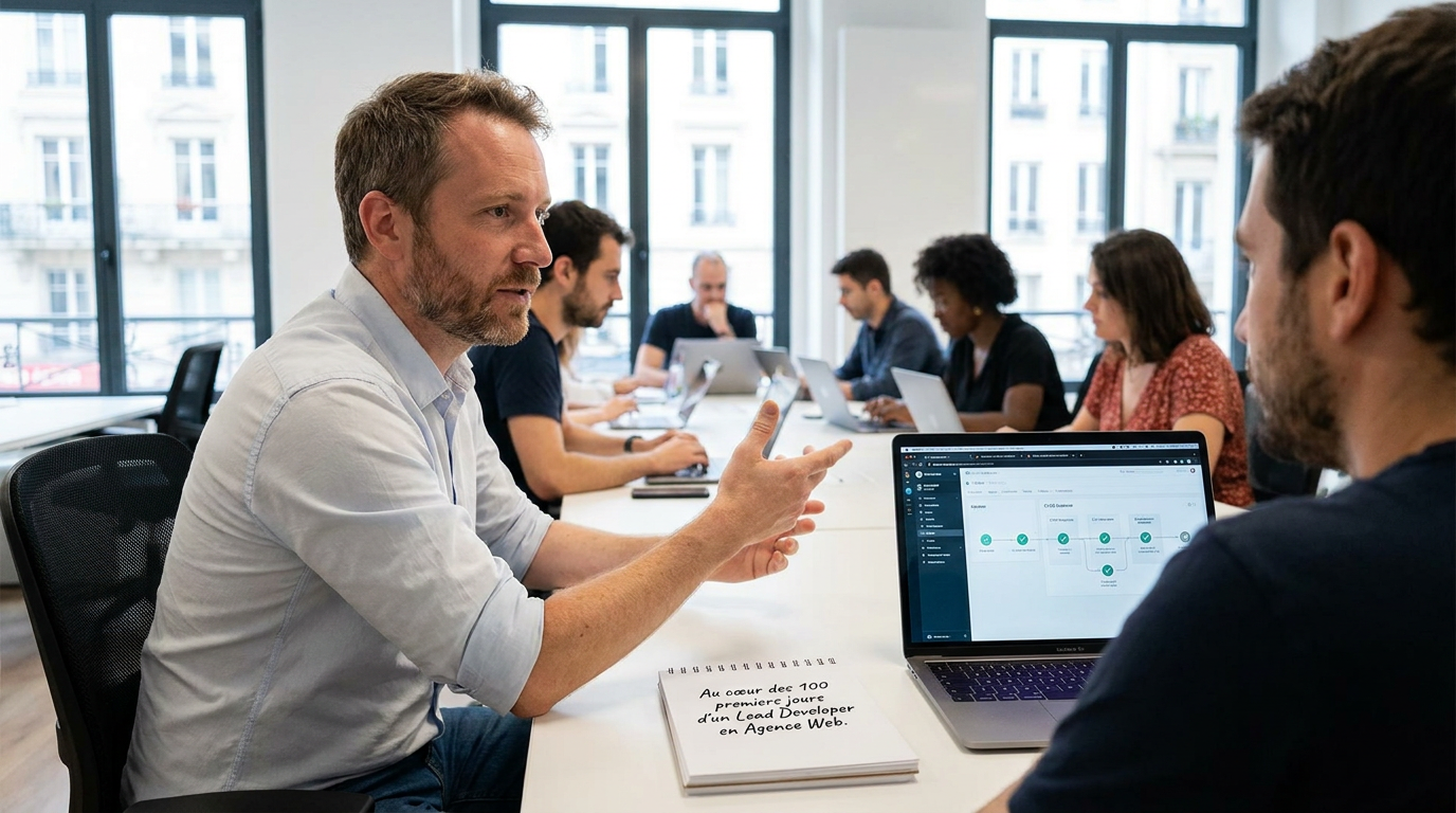 Au cœur des 100 premiers jours d&rsquo;un Lead Developer en Agence Web : le carnet de bord opérationnel